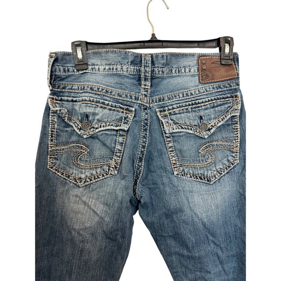 Silver Jeans Co. Mens Zac Flap Straight Leg Jeans Size W31/L30 Blue Denim 100% C - Picture 6 of 7